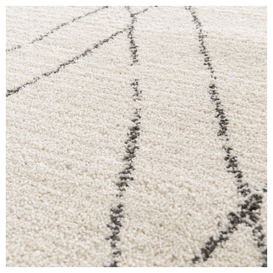Tapis motif berbère - aria - blanc cassé - 120 x 170 cm