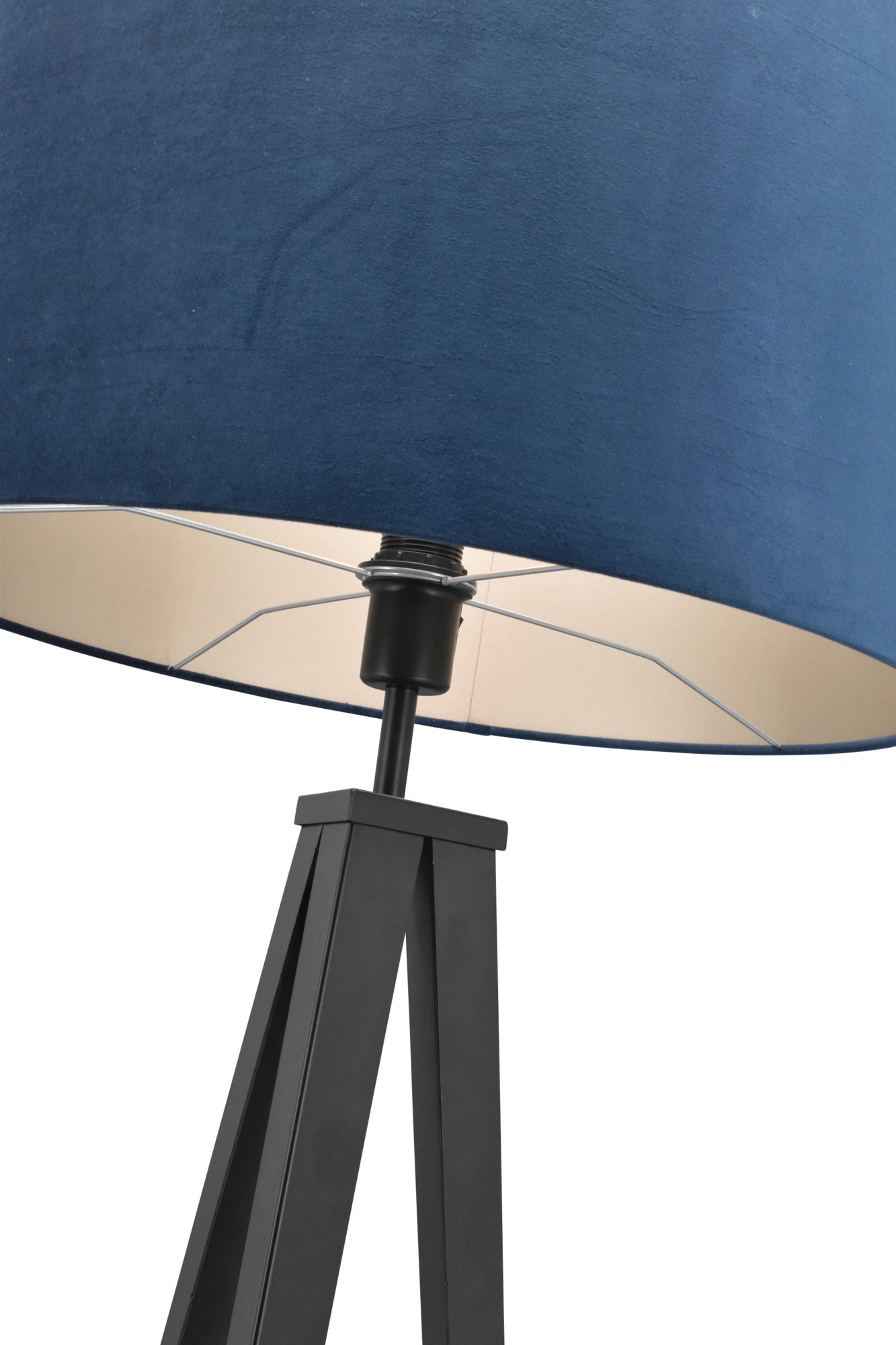 Vloerlamp Denver + kap 50x50x25cm velours Alice blauw