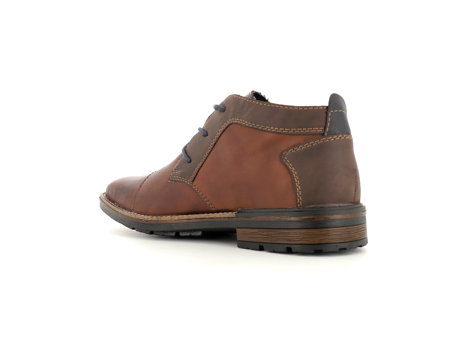 Rieker-B1320 Cuir Marron Clair