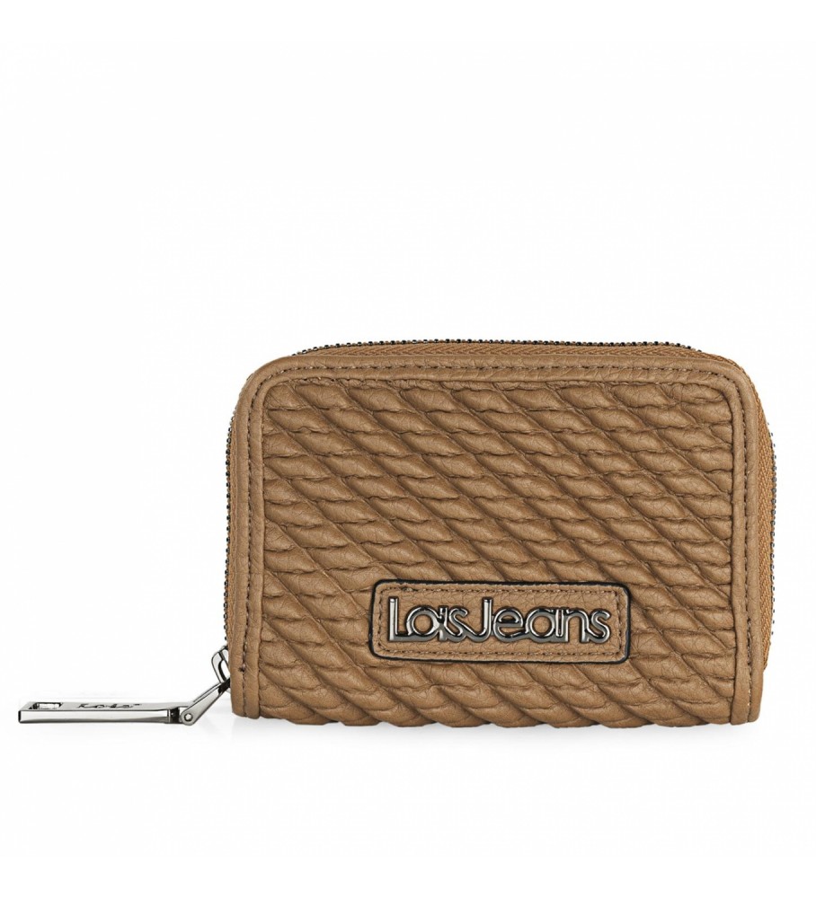 Carteira Lois LOIS com trava de segurança RFID anti-escaneamento, modelo 311726, cor taupe.