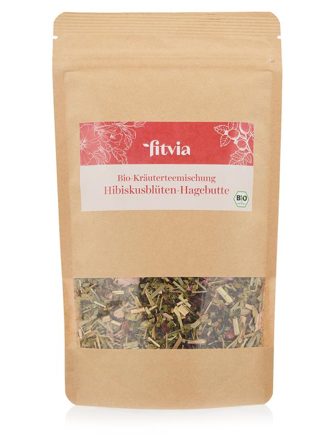 Bio-Kräuterteemischung Hibiskusblüten-Hagebutte, 3er-Set