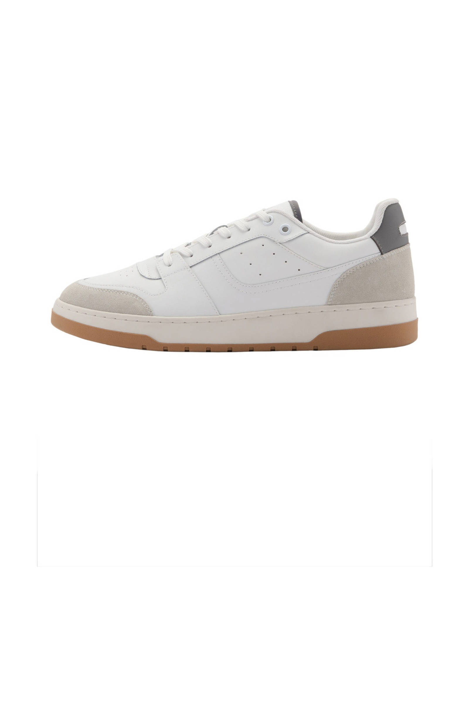 Mango Man leren sneakers wit