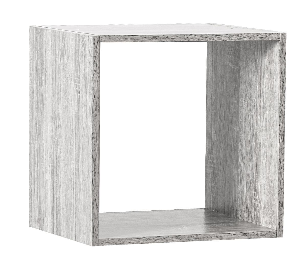 ETAGERE BOIS 1 CASE MIX GRIS