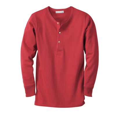 Herrenshirt Jersey Langarm, Rot