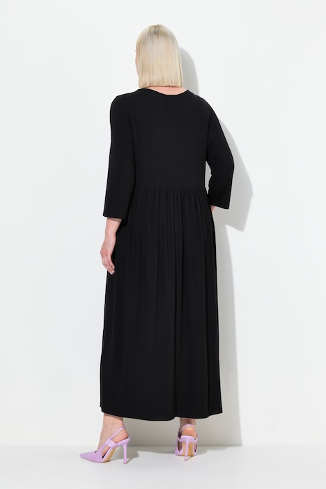 Jerseykleid, A-Linie, Farbe, Carree-Ausschnitt