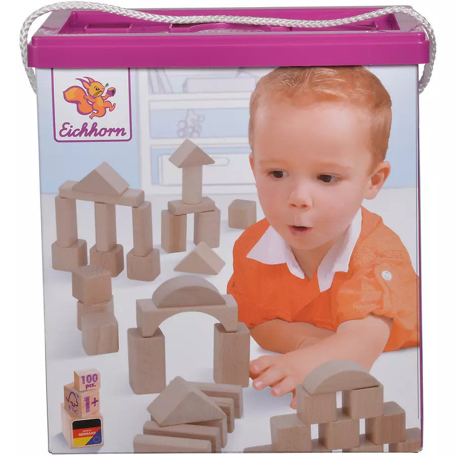Eichhorn Natur Holzbausteine 100er Set