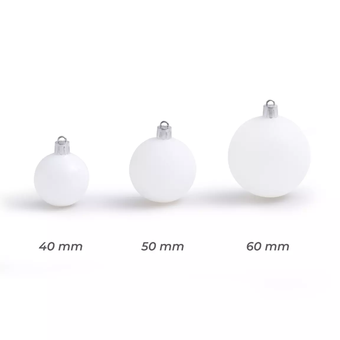 Lot de 30 boules de Noël assorties New Alpine Blanc