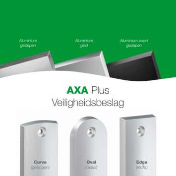 AXA veiligheidsbeslag Oval achterdeur aluminium kortschild met SKG 3-sterren 52 mm