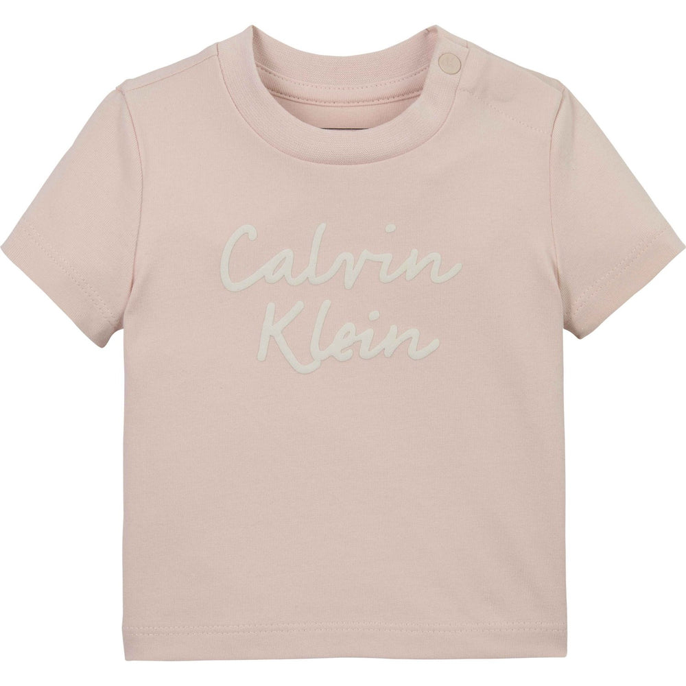Køb Calvin Klein Silver Peony Colour Logo Ss T-Skjorte