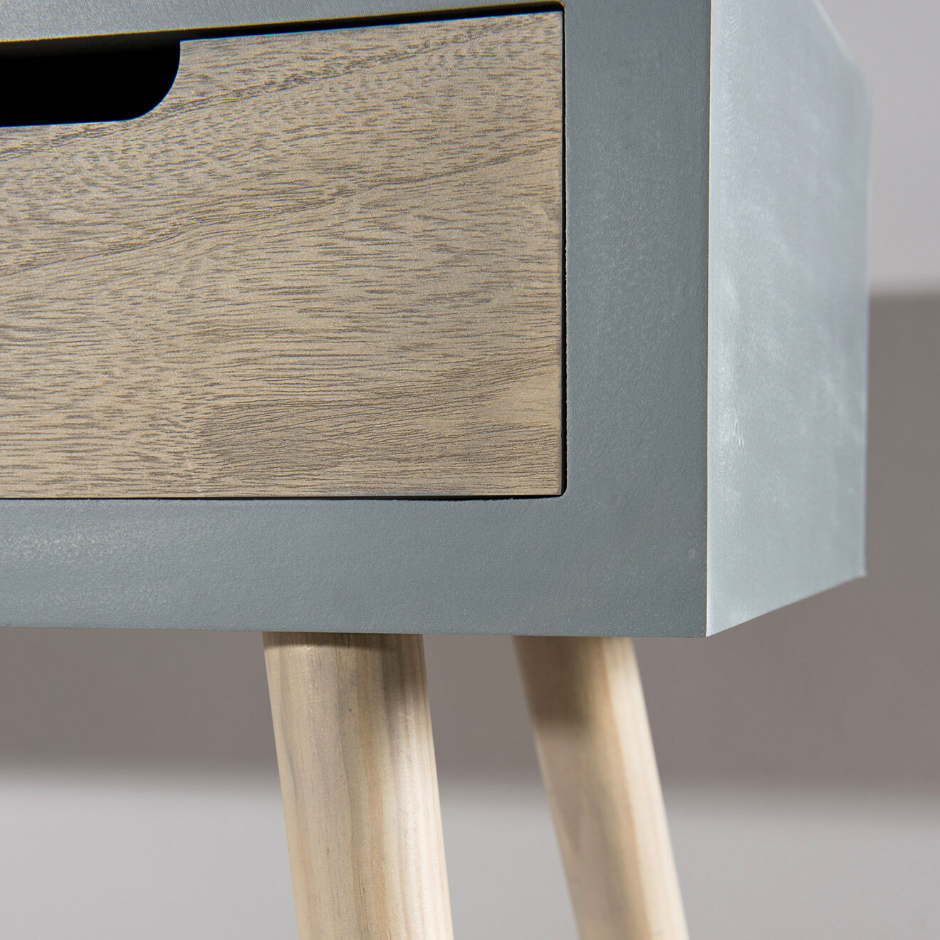 Macabane Console 3 tiroirs Lorenzo grise - 100x34x77 cm