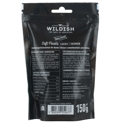 Wildish Dog Semi-Moist Treats Lachs 150g