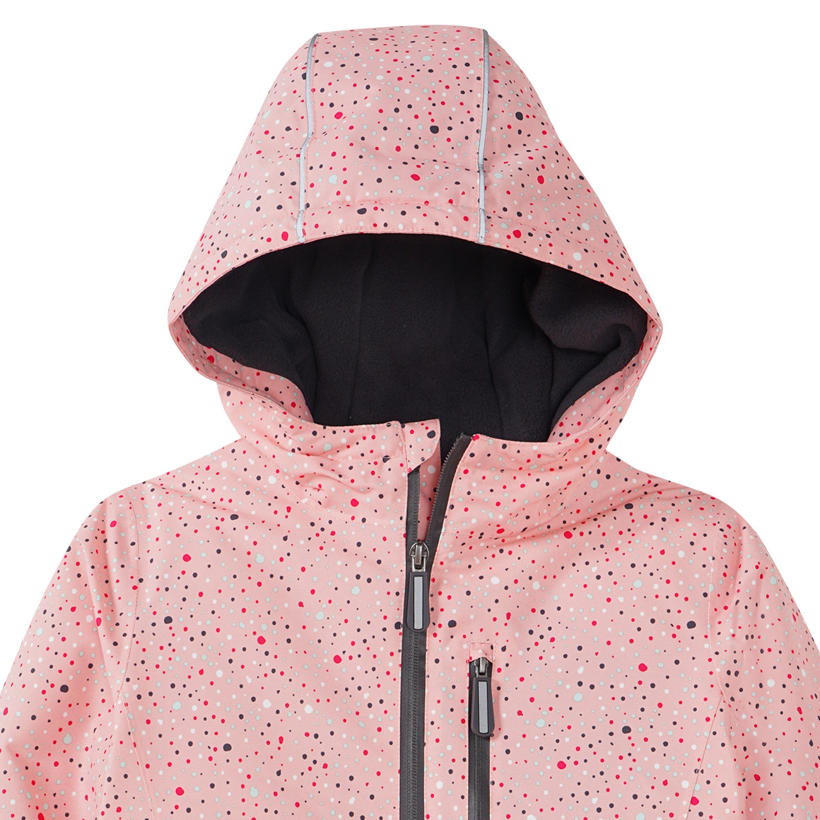 Topolino Mädchen Schneejacke mit Punkte-Allover rosa