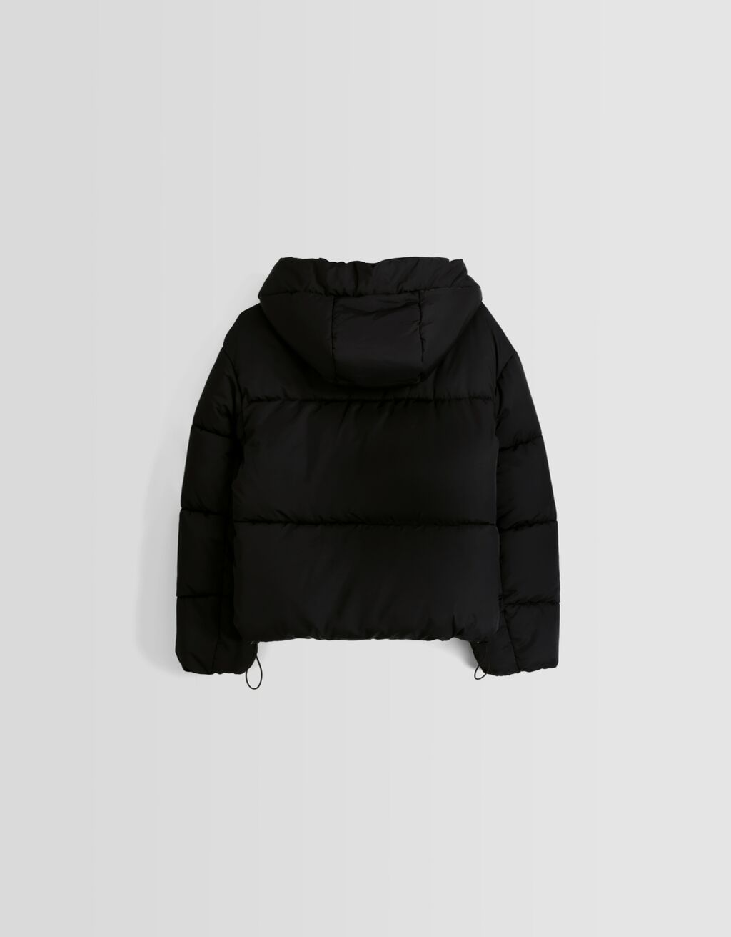 Jaqueta puffer oversized com capuz