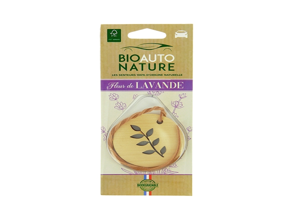 AMBIENTADOR BIOAUTO NATURE EM MADEIRA COM LAVANDA E ALECRIM