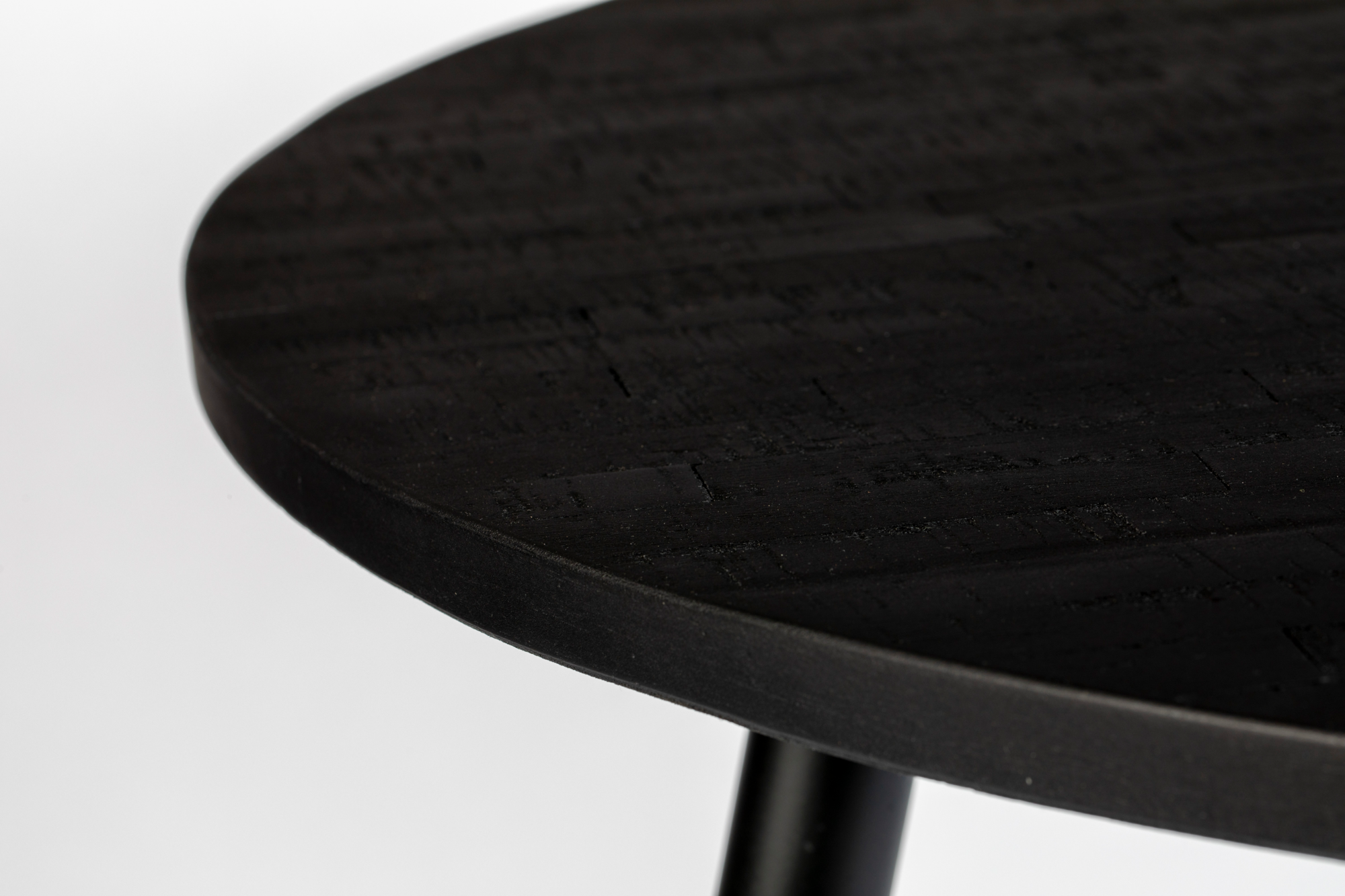 Eettafel Mo  rond zwart  110 cm