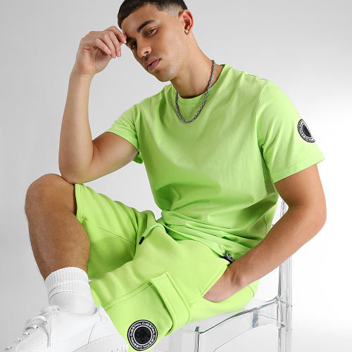 Ensemble Tee Shirt Et Short Jogging 1110 1091 Vert Lime