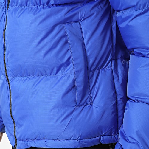 Doudoune Capuche Bleu Roi Noir