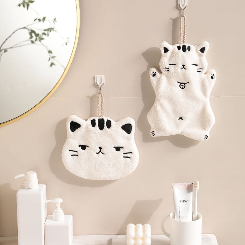 Chimi Chimi - Kat Koraal Fleece Handdoek (Diverse Ontwerpen) / Set