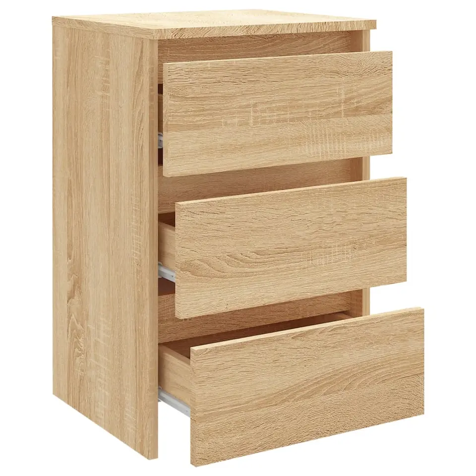 vidaXL - Nachtkastje - Bruin - Bewerkt hout - 2 stuks