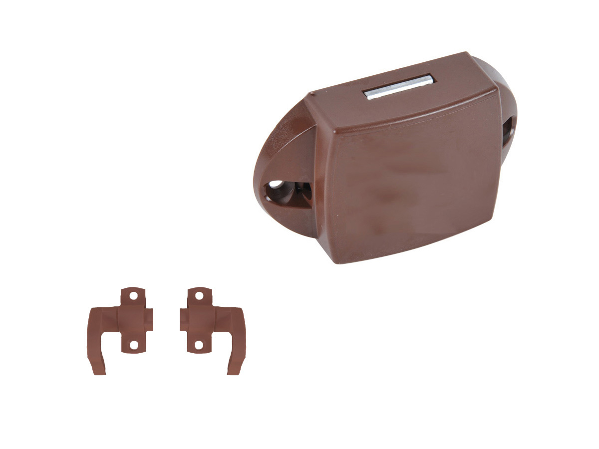 Obelink spanjolet drukknopslot met sluithaken - brown