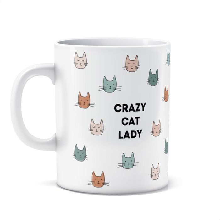 Mok | Crazy cat lady | met eigen naam