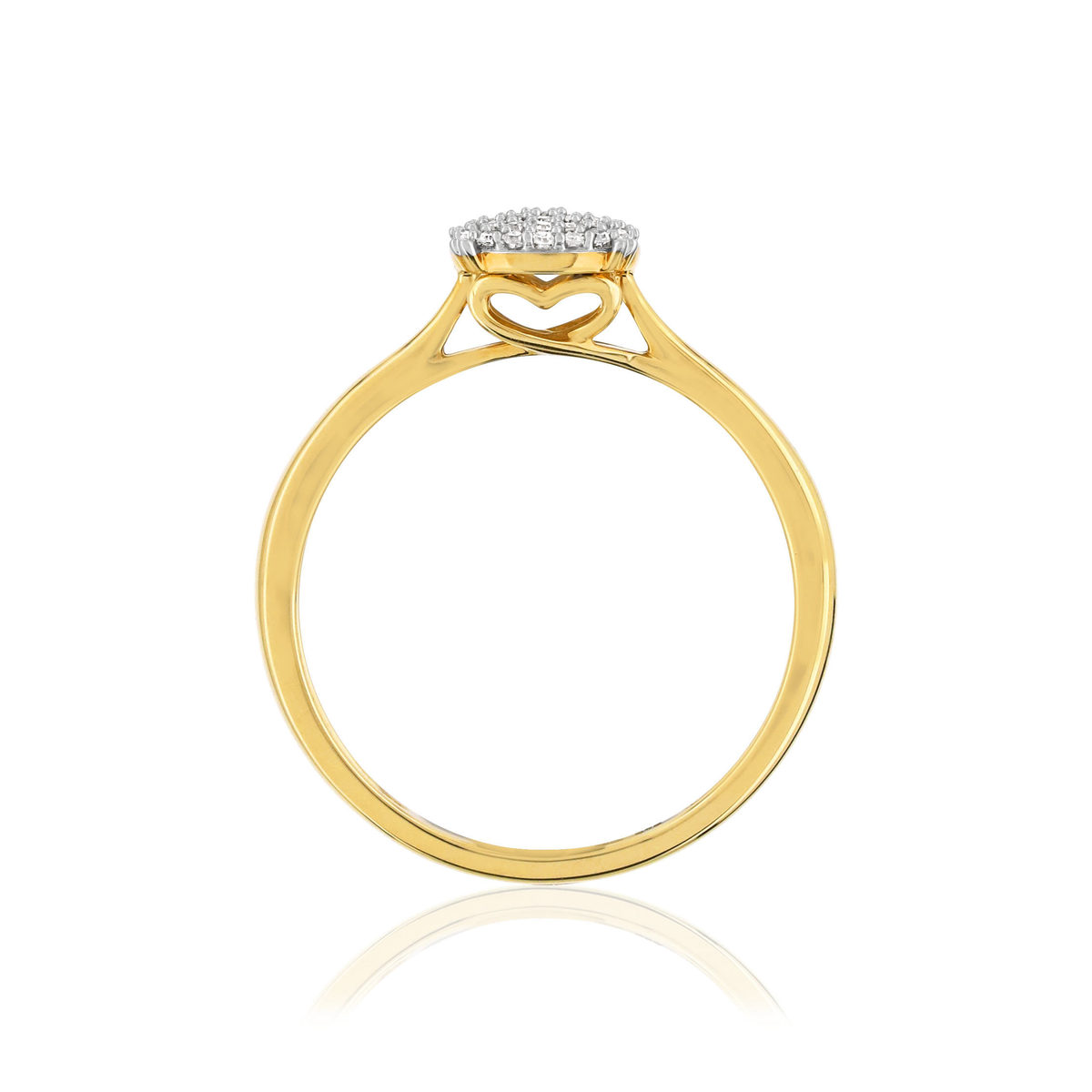 Bague or 375 2 tons diamants