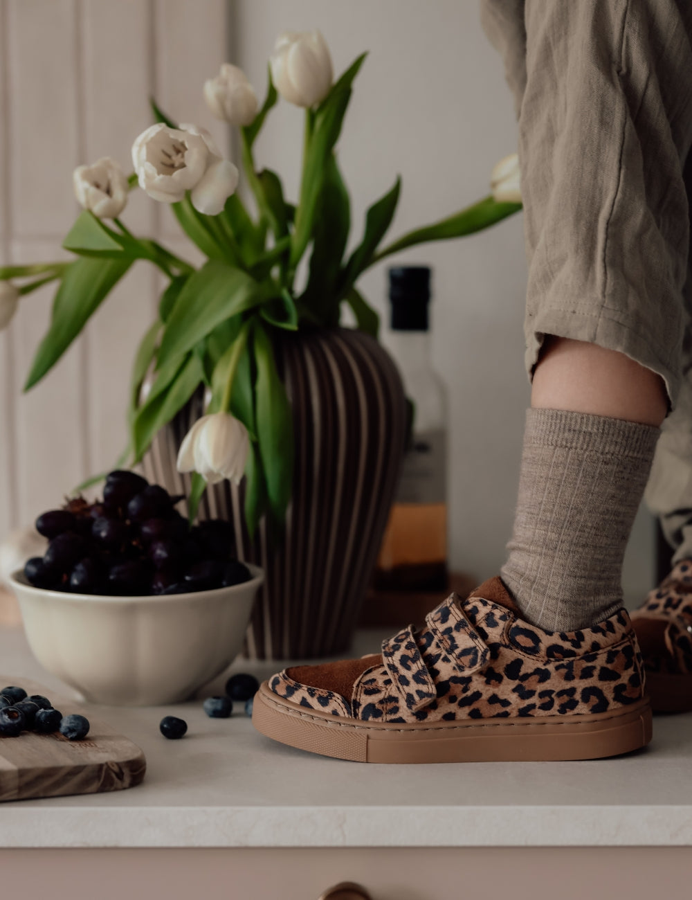Low Sneaker - Color Block Leopard