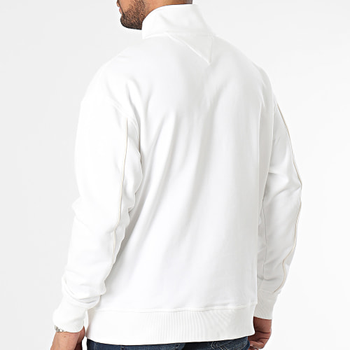 Sweat Col Montant Zippé Relax Luxe Athletic 7800 Blanc