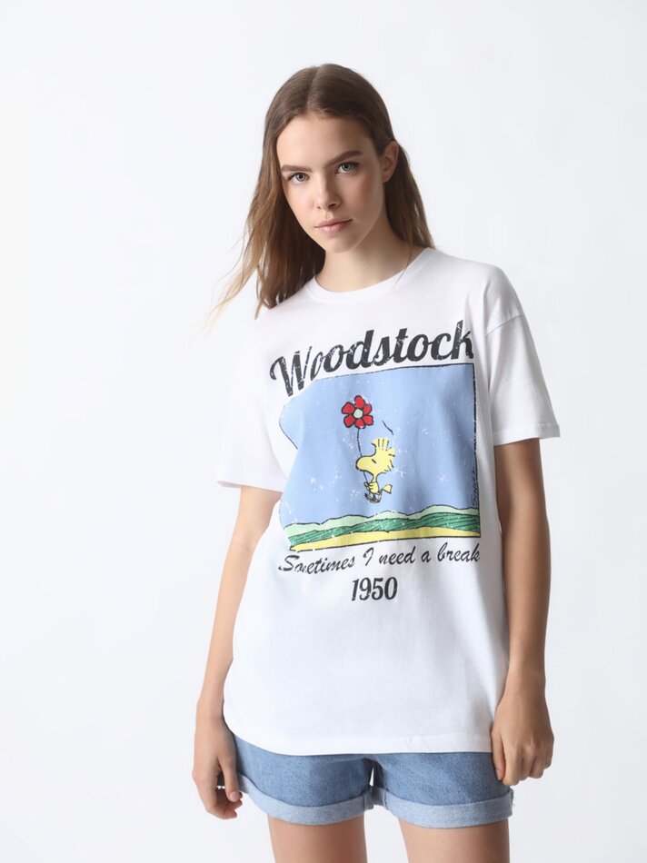 Camiseta Woodstock Peanuts™ - Branca