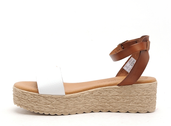 Eva frutos nu pieds plats femme 752 blanc