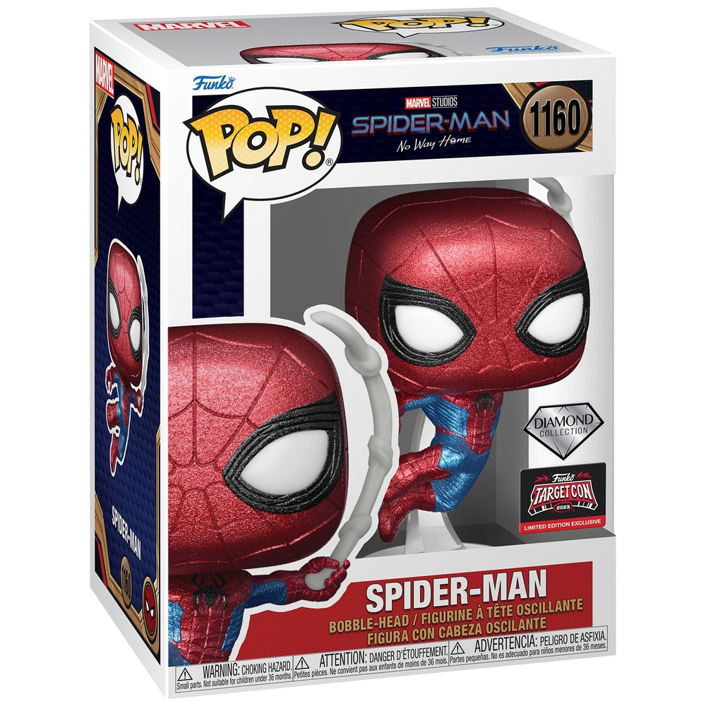 POP! Vinylfigur 1160 & T-Shirt: Marvel Spider-Man No Way Home Spider-Man (T-Shirt: Erwachsenengröße Medium)