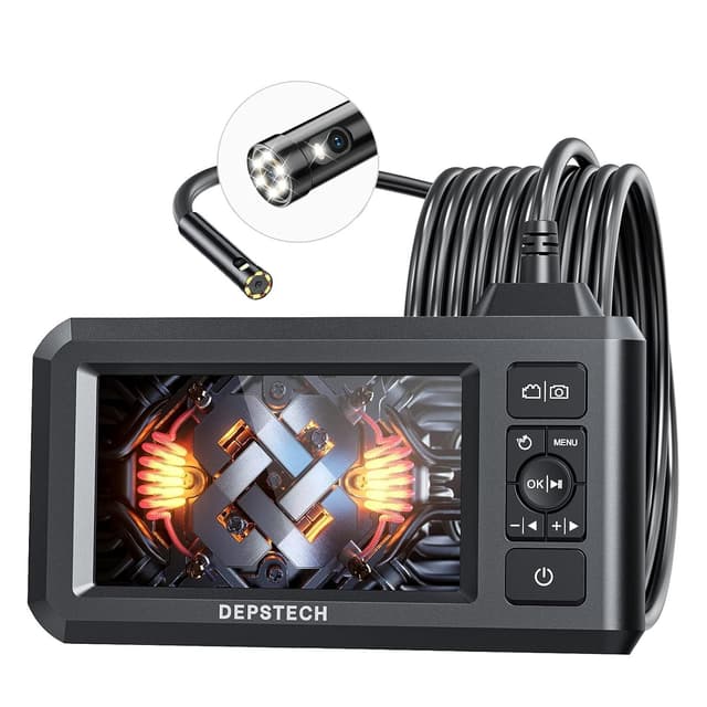 DS300 Double Lens Endo-/Borescope 1080P digitalt inspektionskamera, 5m kabel 7,9 mm IP67 4,3