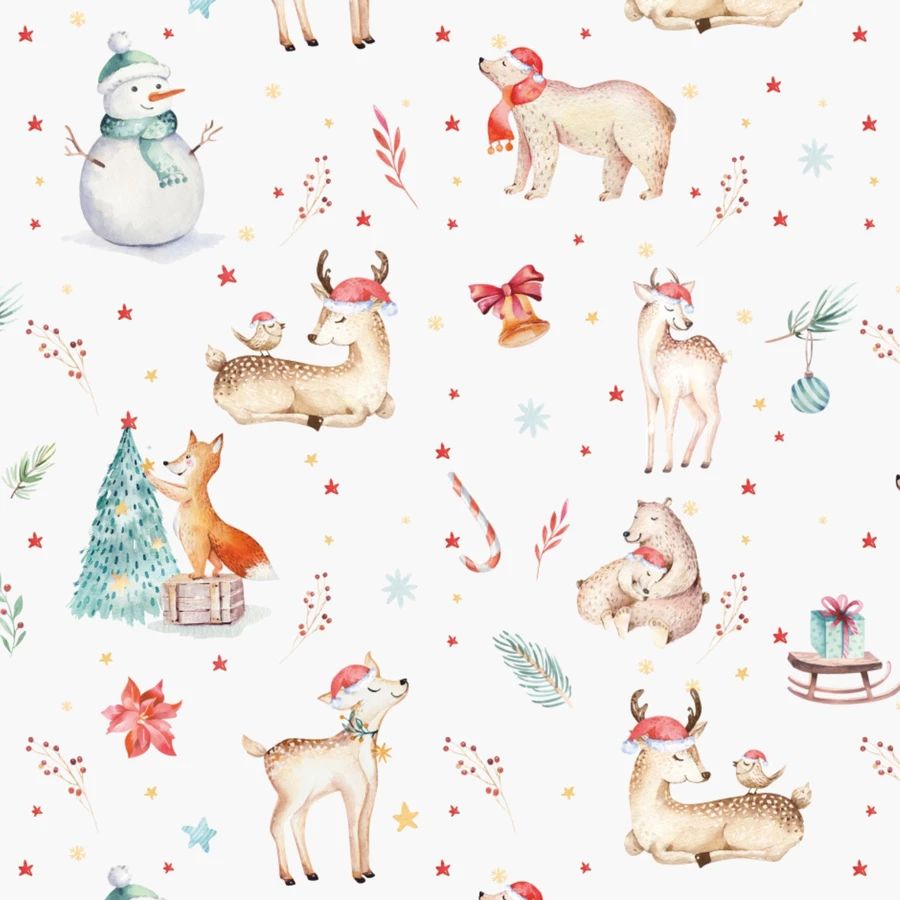 Nikima Geschenkpapier 5 Bögen Weihnachten – 1,60€qm Größe: - 84,1 x 59,4 cm bunt