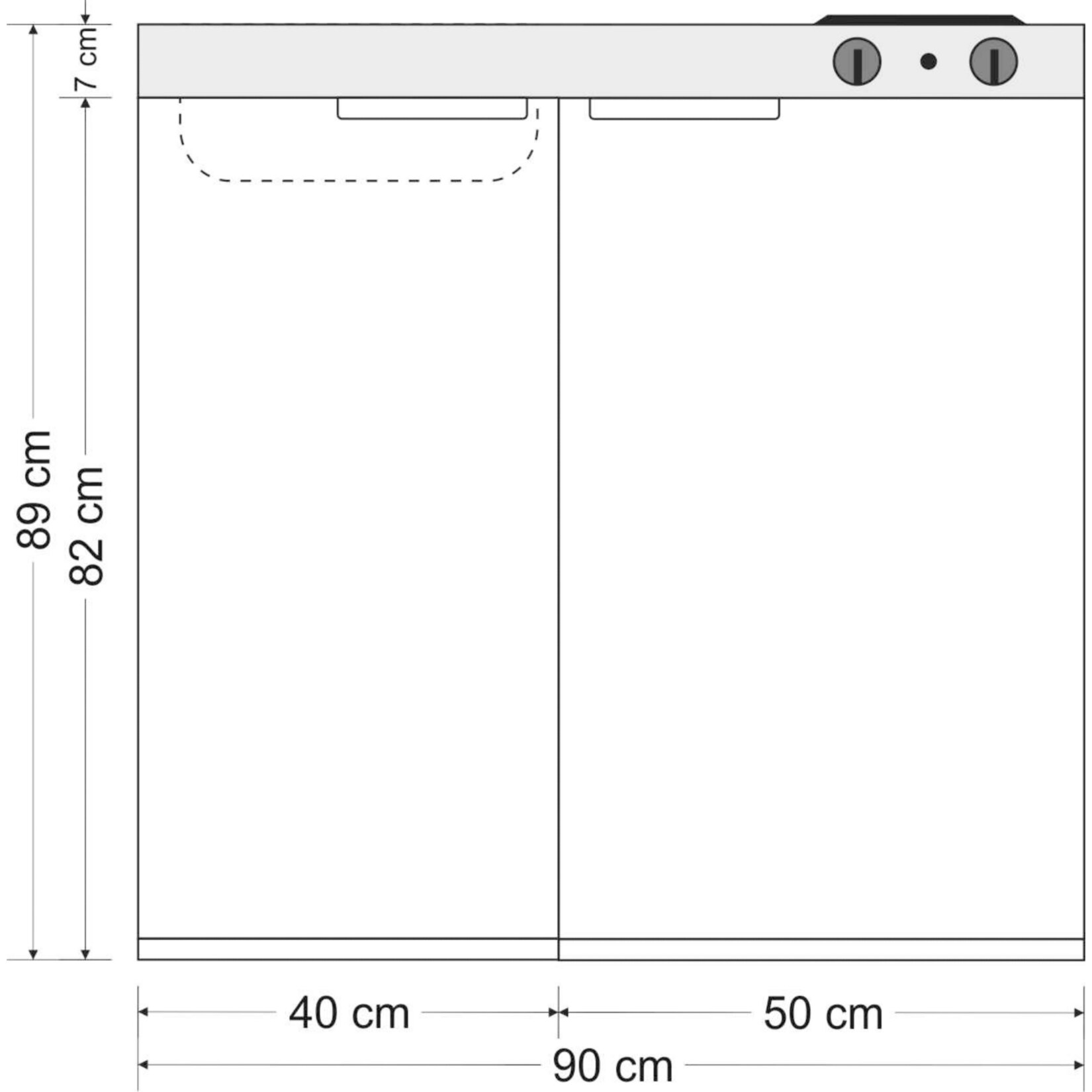 Stengel Küchen Kitchenline MK 90 weiß - ohne Kochfeld rechts, Becken links