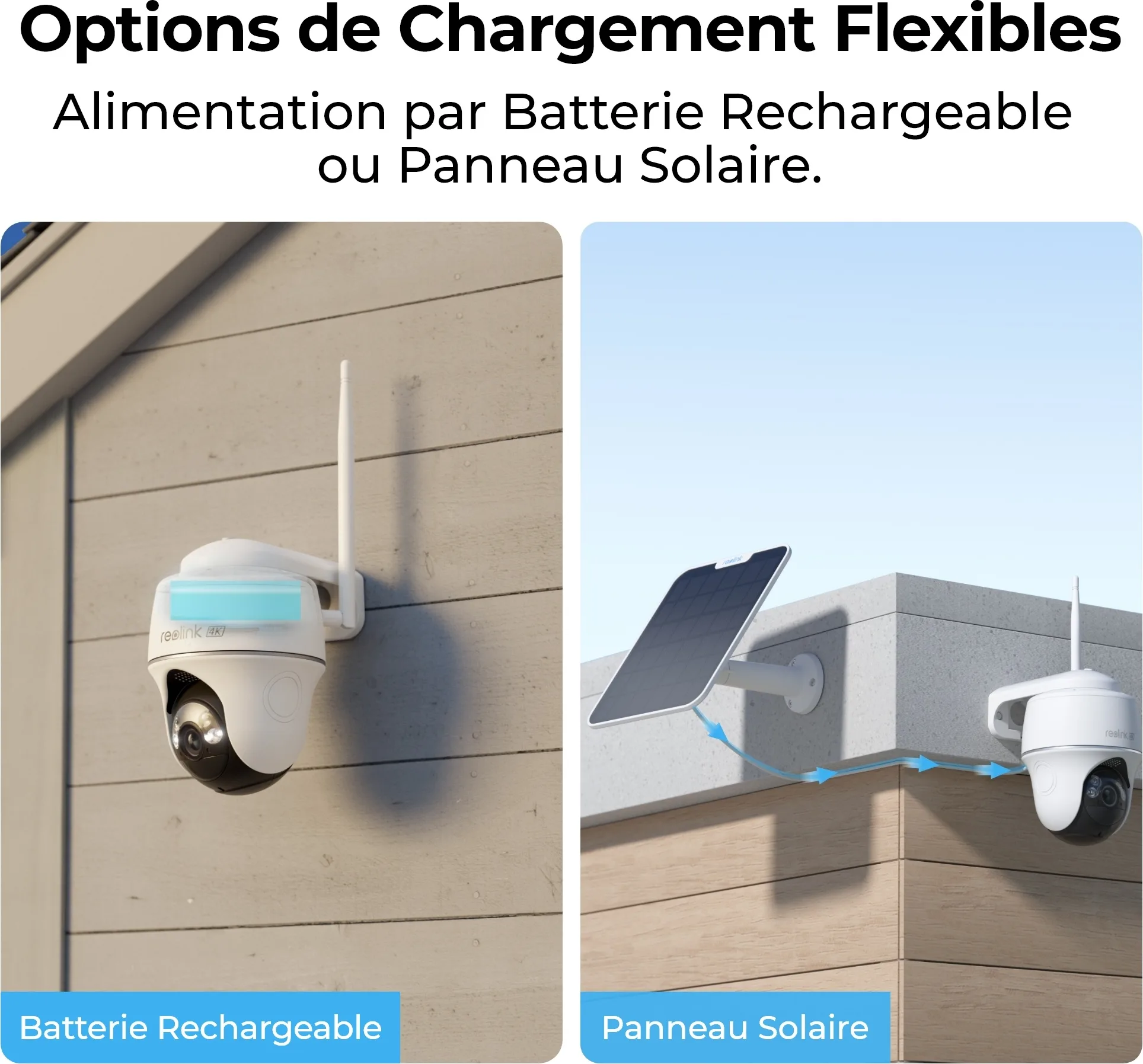 Reolink Argus Series B440 avec panneau solaire Caméra de surveillance