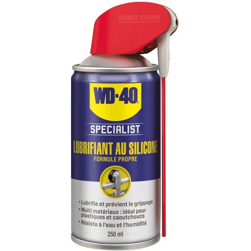Bombe lubrifiant au silicone formule propre- Double spray - 250 mL