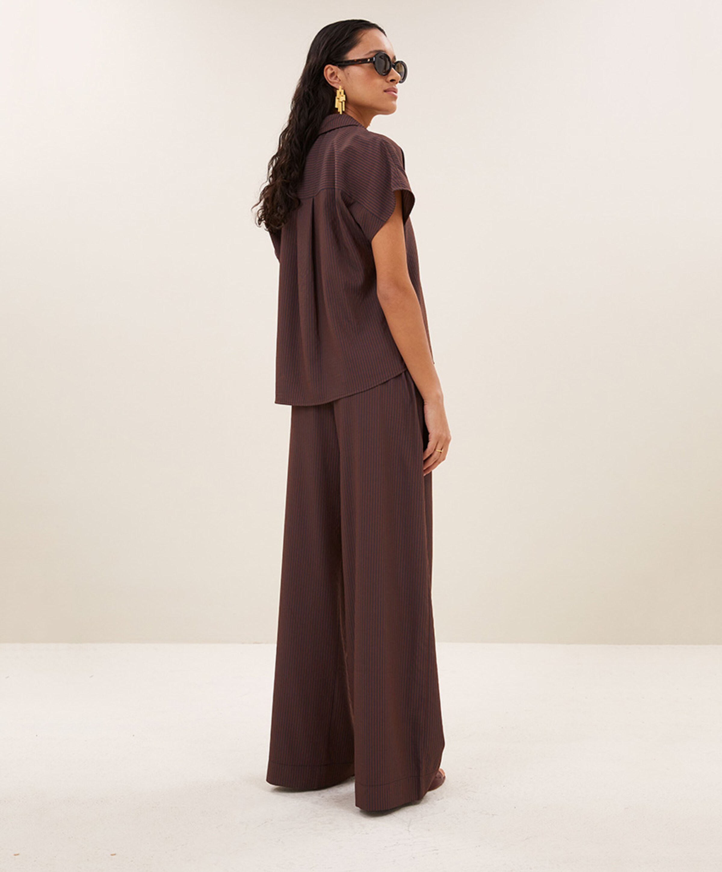 by-bar Dames blouse bruin