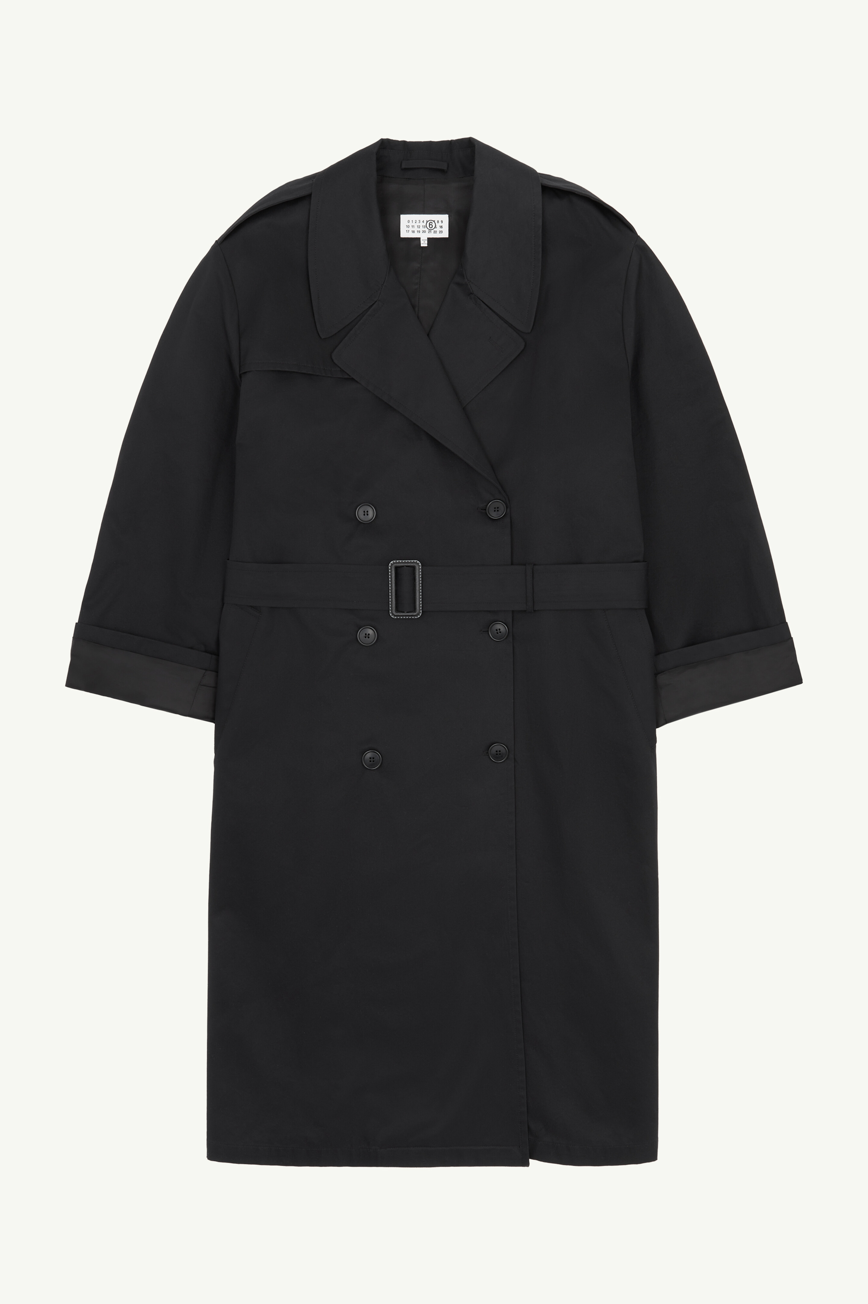 Trench en coton pour femme | MM6 Noir