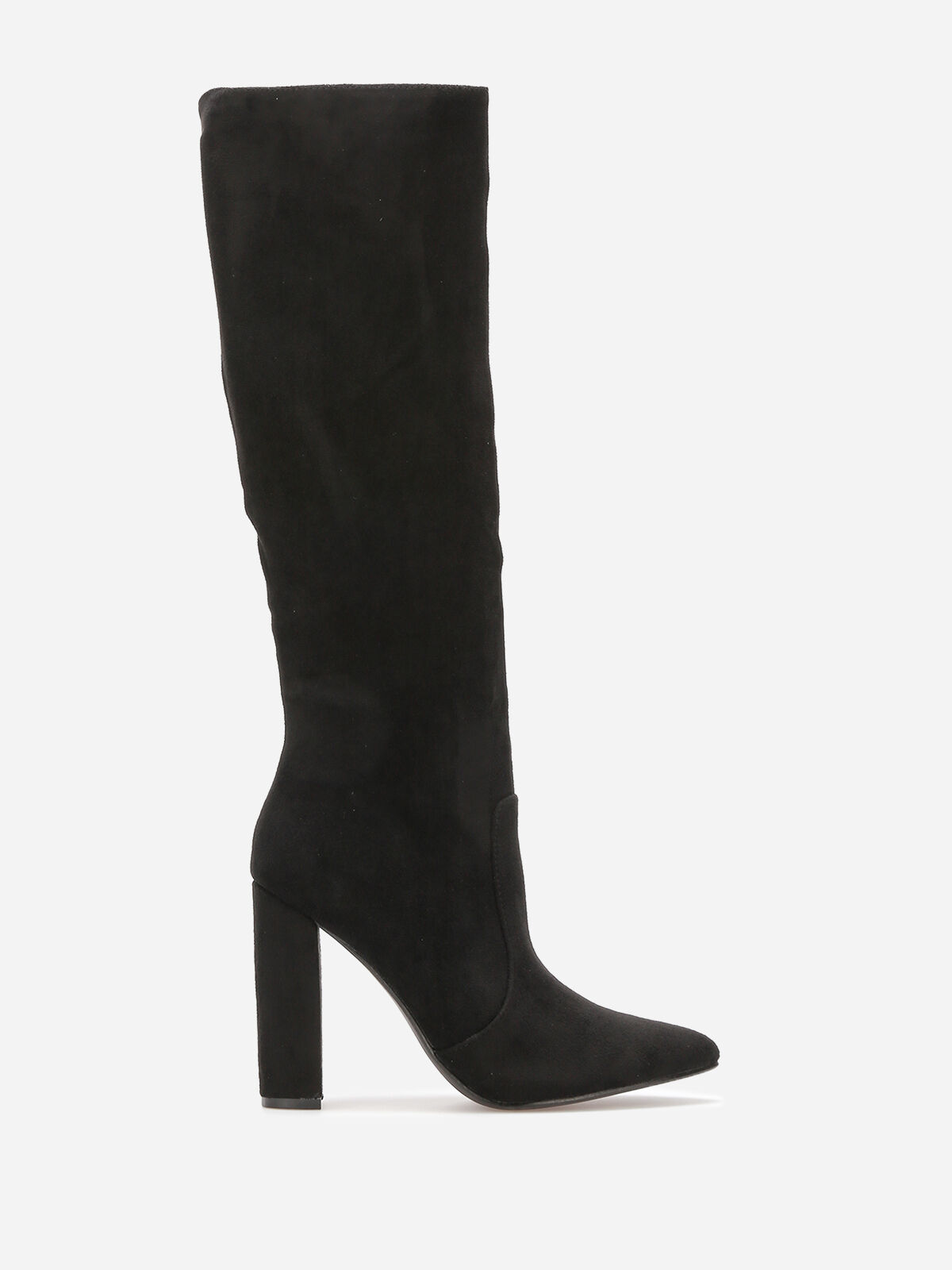 Bottes en suédine à bout pointu- Noir