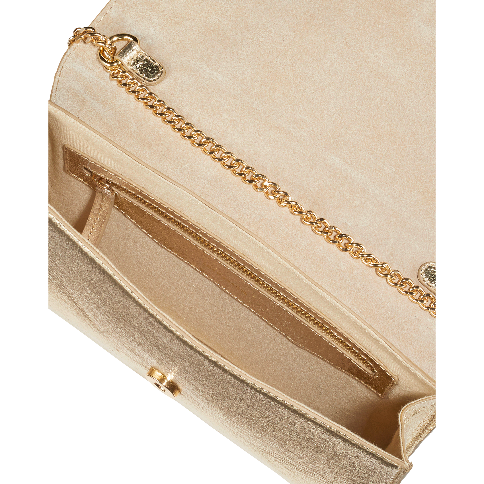 ALIETA - Pochette en cuir métallisé | Doré