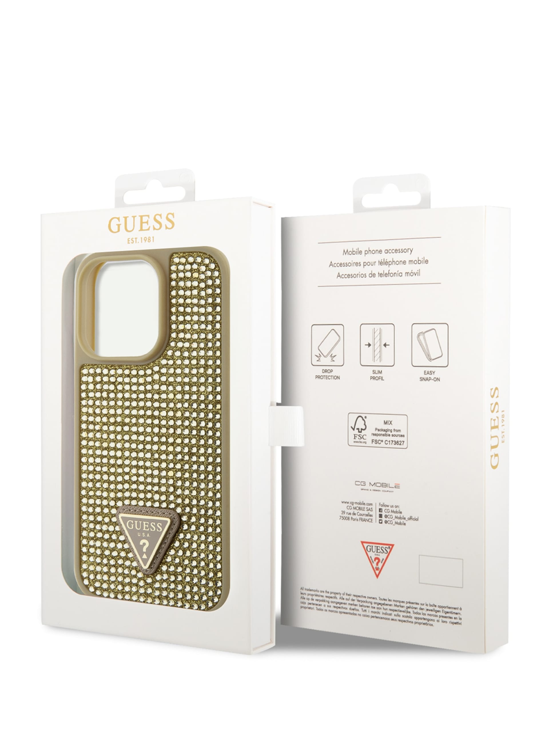 Capa para iPhone 14 Pro com strass