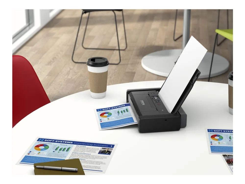 Epson WorkForce WF-110W - Printer - farve - blækprinter - A4 - 5760 x 1440 dpi - op til 7 spm (mono) / op til 4 spm (farve) - kapacitet: 20 ark - USB 2.0, Wi-Fi(n)