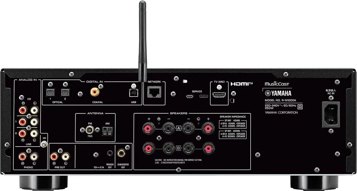 Yamaha R-N1000A Noir   Yamaha MusicCast 20 (WX-021) Noir Amplis hi-fi stéréo