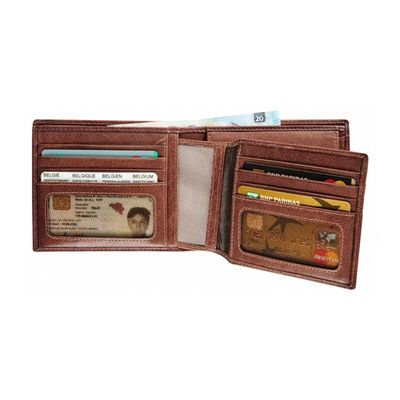 Maverick Rough Gear - Portefeuille - RFID, with removable cardholder - cuir de buffle pleine fleur à tannage végétal - brun