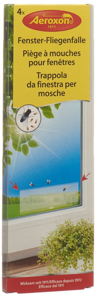 AEROXON Fenster-Fliegenfallen<br>4 Stück, transparent