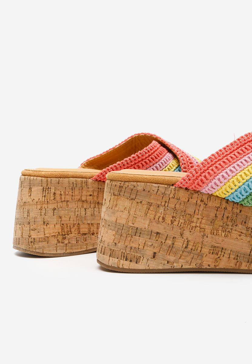Pantoufles à plateforme multicolores Sousie