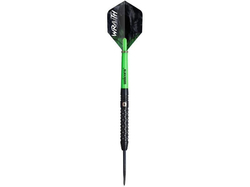 Unicorn Dartpfeile Wraith 21G 3er-Pack, Grün/Schwarz Dartpfeile mit Stahlspitzen