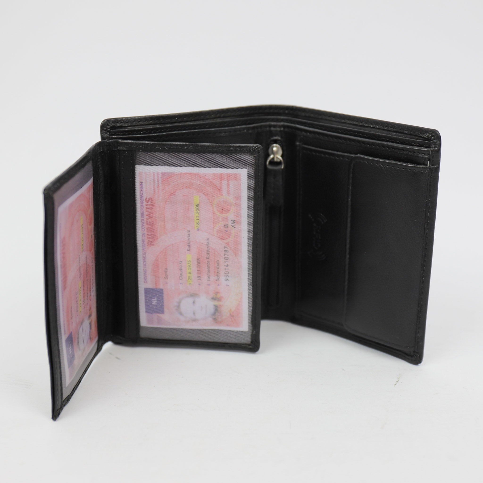 Billfold 'Klaas' zwart Zwart (FR)