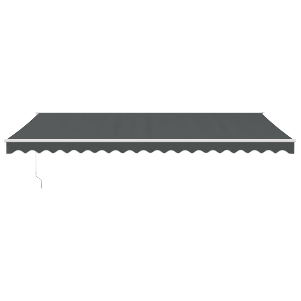 Auvent rétractable anthracite 5x3 m tissu et aluminium