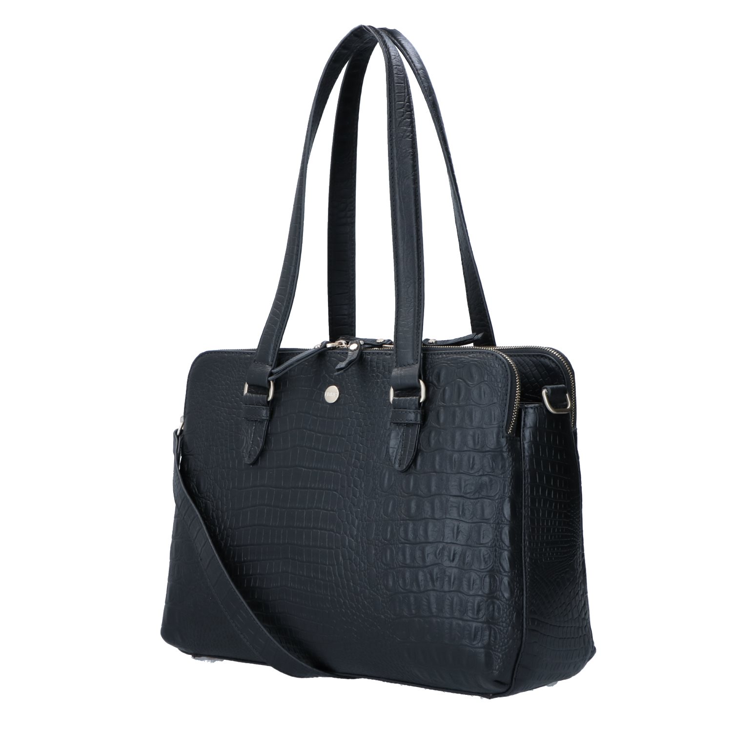 FMME. Charlotte 13.3 Workingbag 3 Pockets Croco black